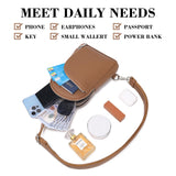 INICAT RFID Blocking Sling Bag, Anti Theft Crossbody Bag for Women, Travel Fanny Pack Style Purse, Vegan Leather(Brown)