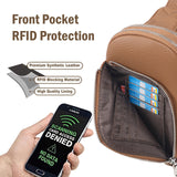 INICAT RFID Blocking Sling Bag, Anti Theft Crossbody Bag for Women, Travel Fanny Pack Style Purse, Vegan Leather(Brown)