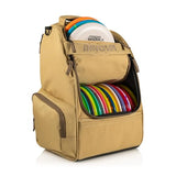 Innova Adventure Pack Disc Golf Backpack – Holds 25 Discs – Includes Mini, Disc Golf Bag (Sand/Coffee)