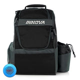 Innova Disc Golf Innova Adventure Pack Backpack 2023 – Holds 25 Discs – Includes Innova Mini, Disc Golf Bag (Grey)