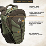 Insights Hunting by frogg toggs The V2 Drifter Backpack, Lightweight Camouflaged Day Pack holds Decoy, two H20 Bottles, Solid Elements Forest Green