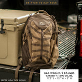 Insights Hunting by frogg toggs The V2 Drifter Backpack, Lightweight Camouflaged Day Pack holds Decoy, two H20 Bottles, Solid Elements Forest Green