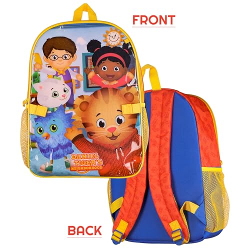INTIMO Daniel Tiger's Neighborhood Backpack 16" Time For Class 5 Piece Set With Detachable Lunch Tote