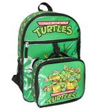 INTIMO Nickelodeon Teenage Mutant Ninja Turtles Team Leonardo Raphael Donatello Michelangelo 5 PC Backpack Lunch box Water Bottle 16"
