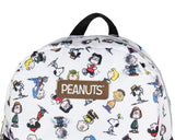 INTIMO Peanuts Snoopy Charlie Brown Sally Linus Cute School Travel Backpack With Faux Leather Bottom 16"
