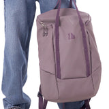 INUK Laptop Backpack for College Students & Work, 25L Lightweight Waterproof Backpack for Business Travel, Hiking Daypack with Padded Sleeve and Safety Whistle, Made from Recycled Materials，Purple