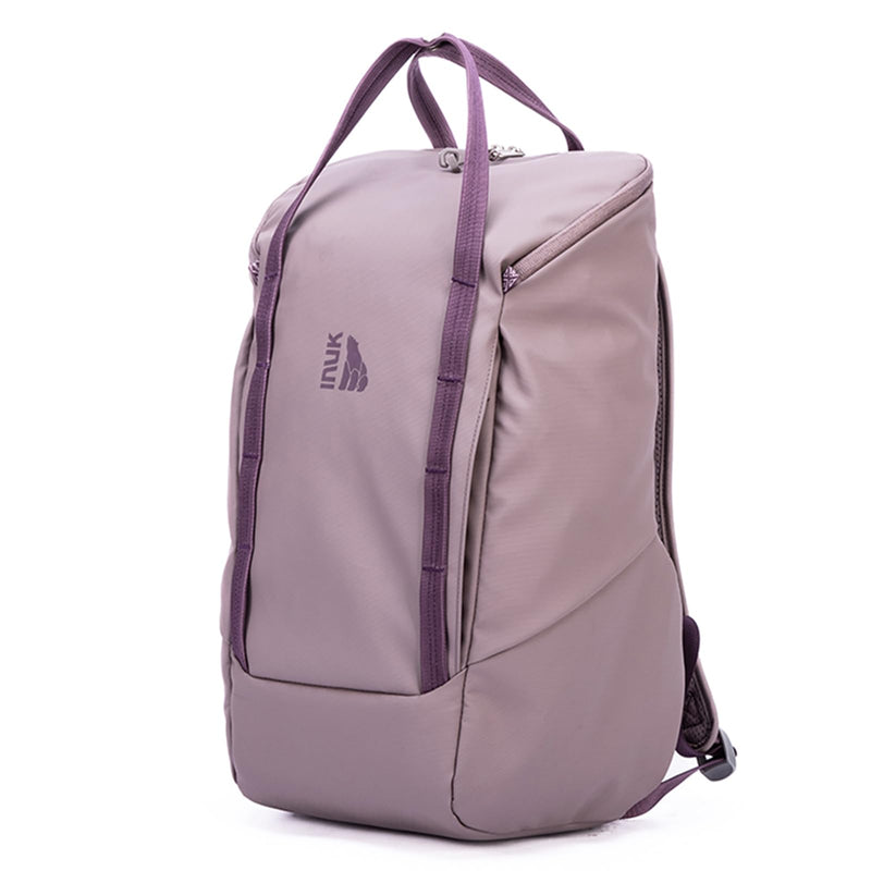 INUK Laptop Backpack for College Students & Work, 25L Lightweight Waterproof Backpack for Business Travel, Hiking Daypack with Padded Sleeve and Safety Whistle, Made from Recycled Materials，Purple