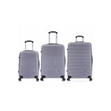 InUSA 3 - Piece Hardside Spinner Luggage Set - Silver