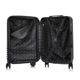 InUSA ALLY Travel Suitcase with Spinner Wheels | Lightweight Ergonomic Handles and TSA Lock Spacious Traveling Suitcases | (20/24) 2 Piece Hardside Luggage Set | Black