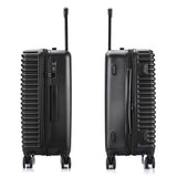 InUSA ALLY Travel Suitcase with Spinner Wheels | Lightweight Ergonomic Handles and TSA Lock Spacious Traveling Suitcases | (20/24) 2 Piece Hardside Luggage Set | Black
