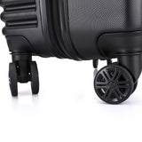 InUSA ALLY Travel Suitcase with Spinner Wheels | Lightweight Ergonomic Handles and TSA Lock Spacious Traveling Suitcases | (20/24) 2 Piece Hardside Luggage Set | Black