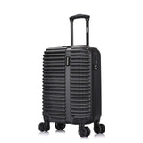 InUSA ALLY Travel Suitcase with Spinner Wheels | Lightweight Ergonomic Luggage Handles and TSA Lock, Spacious Travel Suitcases | 20 Inch Hardside Carry On Luggage | Black