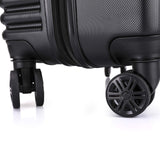 InUSA ALLY Travel Suitcase with Spinner Wheels | Lightweight Ergonomic Luggage Handles and TSA Lock, Spacious Travel Suitcases | 20 Inch Hardside Carry On Luggage | Black