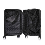 InUSA ALLY Travel Suitcase with Spinner Wheels | Lightweight Ergonomic Luggage Handles and TSA Lock, Spacious Travel Suitcases | 20 Inch Hardside Carry On Luggage | Black