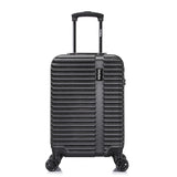 InUSA ALLY Travel Suitcase with Spinner Wheels | Lightweight Ergonomic Luggage Handles and TSA Lock, Spacious Travel Suitcases | 20 Inch Hardside Carry On Luggage | Black
