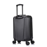 InUSA ALLY Travel Suitcase with Spinner Wheels | Lightweight Ergonomic Luggage Handles and TSA Lock, Spacious Travel Suitcases | 20 Inch Hardside Carry On Luggage | Black