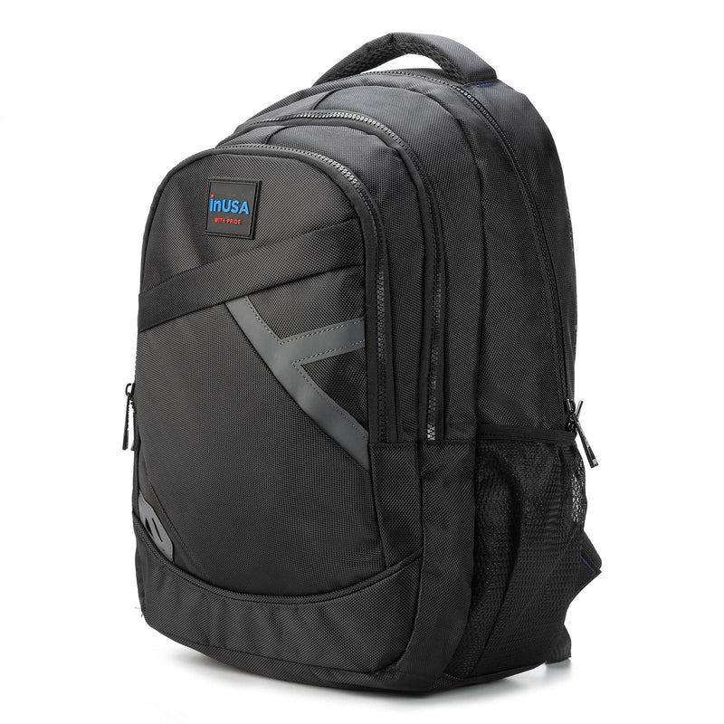 InUSA APACHE Executive Backpack for 15.6 - inch Laptop | Multi - Compartment, Spacious Storage, Waterproof Outer Bag Shell, Easy Carrying with Reinforced Straps | Black