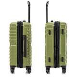 InUSA AURUM Hardside Luggage with Spinner Wheels | 20 in Durable Lightweight Carry on Suitcase for Travel | Zipper Clouser Suit Case with Gel Handles and Trolley | Green