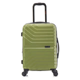 InUSA AURUM Hardside Luggage with Spinner Wheels | 20 in Durable Lightweight Carry on Suitcase for Travel | Zipper Clouser Suit Case with Gel Handles and Trolley | Green