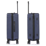 InUSA DEEP Luggage with GEL Handle | Spacious Traveling Suitcases, Travel Suitcase with Dual Spinner Wheels and Studs | 24 Inch Medium Hardside Luggage | Blue