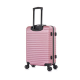 InUSA DEEP Luggage with GEL Handle | Spacious Traveling Suitcases, Travel Suitcase with Dual Spinner Wheels and Studs | 24 Inch Medium Hardside Luggage | Rose Gold