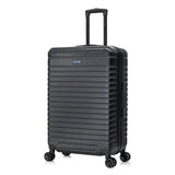 InUSA DEEP Luggage with GEL Handle | Spacious Traveling Suitcases Travel Suitcase with Dual Spinner Wheels and Studs | 28 Inch Large Hardside Luggage | Black