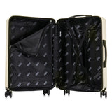 InUSA DRIP Hardside Luggage with Spinner Wheels | 20 in Durable Lightweight Carry on Suitcase for Travel | Zipper Clouser Suit Case with Gel Handles and Trolley | Sand