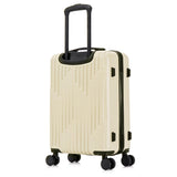 InUSA DRIP Hardside Luggage with Spinner Wheels | 20 in Durable Lightweight Carry on Suitcase for Travel | Zipper Clouser Suit Case with Gel Handles and Trolley | Sand
