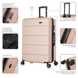 InUSA ELYSIAN Luggage with Spinner Wheels | Durable Lightweight Hardside Suitcase Travel bag with Handle and Trolley 28 - Inch Large Checked luggage | Champagne