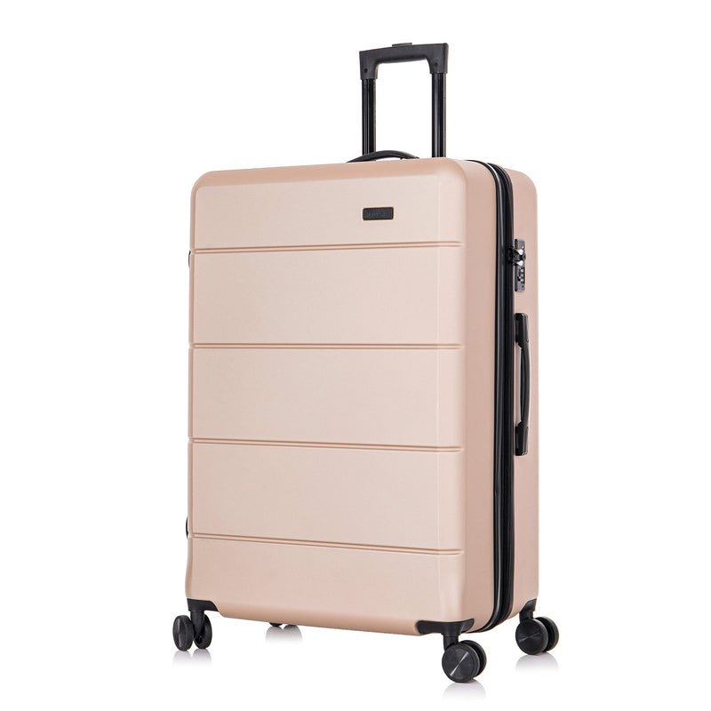 InUSA ELYSIAN Luggage with Spinner Wheels | Durable Lightweight Hardside Suitcase Travel bag with Handle and Trolley 28 - Inch Large Checked luggage | Champagne