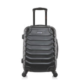 InUSA ENDURANCE Luggage with Spinner Wheels | Durable Lightweight Hardshell Suitcase, Spacious Travel Bag with Handle and Trolley | 20-Inch Carry On Small Luggage | Black