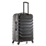 InUSA ENDURANCE Luggage with Spinner Wheels | Durable Lightweight Hardside Suitcase, Spacious Travel Bag with Handle and Trolley | 24 - Inch Medium Checked Luggage | Black