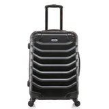 InUSA ENDURANCE Luggage with Spinner Wheels | Durable Lightweight Hardside Suitcase, Spacious Travel Bag with Handle and Trolley | 24 - Inch Medium Checked Luggage | Black
