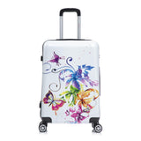 InUSA Fusion Print Luggage with Spinner Wheels | Durable Lightweight Hardside Suitcase | Travel Bag with Handle and Trolley | 24 - Inch Medium Checked luggage