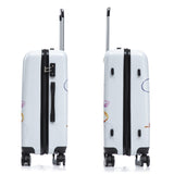 InUSA Fusion Print Luggage with Spinner Wheels | Durable Lightweight Hardside Suitcase | Travel Bag with Handle and Trolley | 24 - Inch Medium Checked luggage