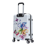InUSA Fusion Print Luggage with Spinner Wheels | Durable Lightweight Hardside Suitcase | Travel Bag with Handle and Trolley | 24 - Inch Medium Checked luggage