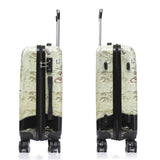 InUSA Paris Print Luggage with Spinner Wheels | Durable Lightweight Hardside Suitcase | Travel Bag with Handle and Trolley | 20 Inch Carry - On Spinner Luggage