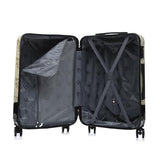 InUSA Paris Print Luggage with Spinner Wheels | Durable Lightweight Hardside Suitcase | Travel Bag with Handle and Trolley | (20in, 24in, 28in) 3 Piece Set