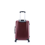 InUSA PILOT Luggage with Ergonomic Handles | Spacious Travel Suitcase with Four Spinner Wheels and Studs | 20 Inch Hardside Carry - On Spinner Luggage | Wine