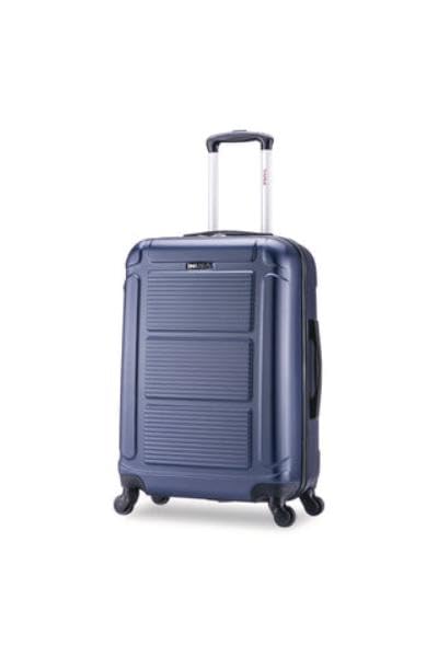 InUSA Pilot WLBIUPIL00MBLU 24 in. Hard Side Carry - On Suitcase - Four - Wheeled Spinner Blue