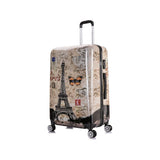 InUSA Prints 3 - Piece PC/ABS Plastic Luggage Set, Paris (IUAPCSML - PAR)