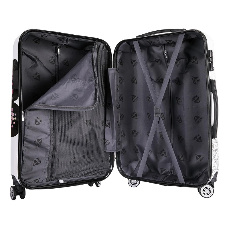 InUSA Prints PC/ABS Plastic 4 - Wheel Spinner Luggage, Butterfly (IUAPC00M - BUT)