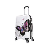 InUSA Prints PC/ABS Plastic 4 - Wheel Spinner Luggage, Butterfly (IUAPC00M - BUT)