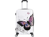 InUSA Prints PC/ABS Plastic 4 - Wheel Spinner Luggage, Butterfly (IUAPC00M - BUT)