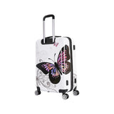 InUSA Prints PC/ABS Plastic 4 - Wheel Spinner Luggage, Butterfly (IUAPC00M - BUT)