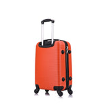 InUSA ROYAL Hardside Luggage with Ergonomic Handles | Spacious Travel Suitcase with Four Spinner Wheels and Studs | 20 Inch Hardside Carry - On Spinner Luggage | Orange