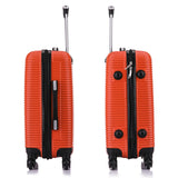 InUSA ROYAL Hardside Luggage with Ergonomic Handles | Spacious Travel Suitcase with Four Spinner Wheels and Studs | 20 Inch Hardside Carry - On Spinner Luggage | Orange