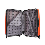 InUSA ROYAL Hardside Luggage with Ergonomic Handles | Spacious Travel Suitcase with Four Spinner Wheels and Studs | 20 Inch Hardside Carry - On Spinner Luggage | Orange
