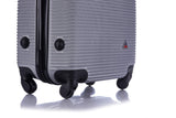 InUSA ROYAL Hardside Luggage with Ergonomic Handles | Spacious Travel Suitcase with Four Spinner Wheels and Studs | 20 Inch Hardside Carry - On Spinner Luggage | Silver