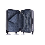 InUSA ROYAL Hardside Luggage with Ergonomic Handles | Spacious Travel Suitcase with Four Spinner Wheels and Studs | 20 Inch Hardside Carry - On Spinner Luggage | Silver